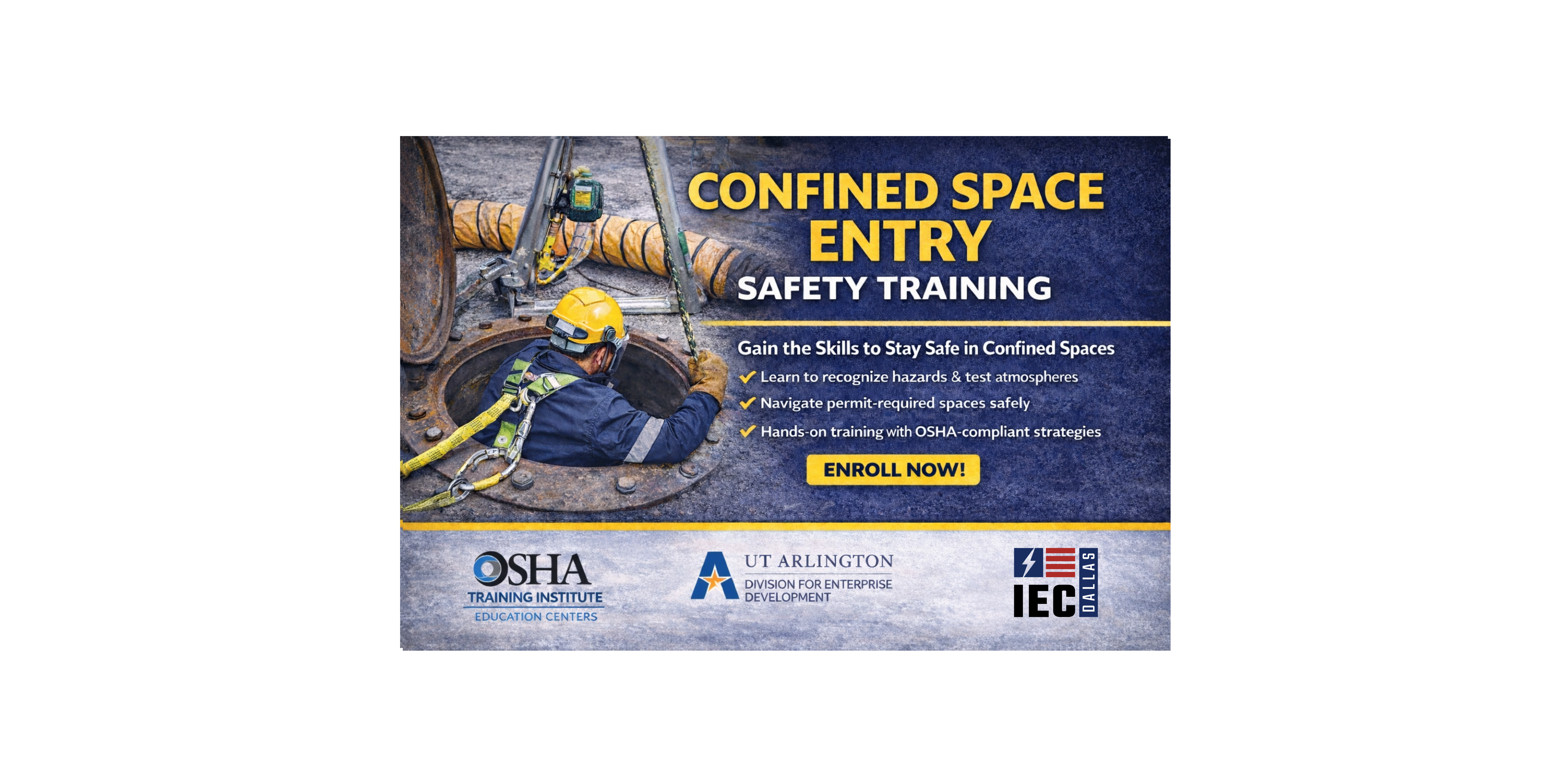 UTA OSHA #2264- Permit-Required Confined Space Entry- March 31 - April 2, 2026