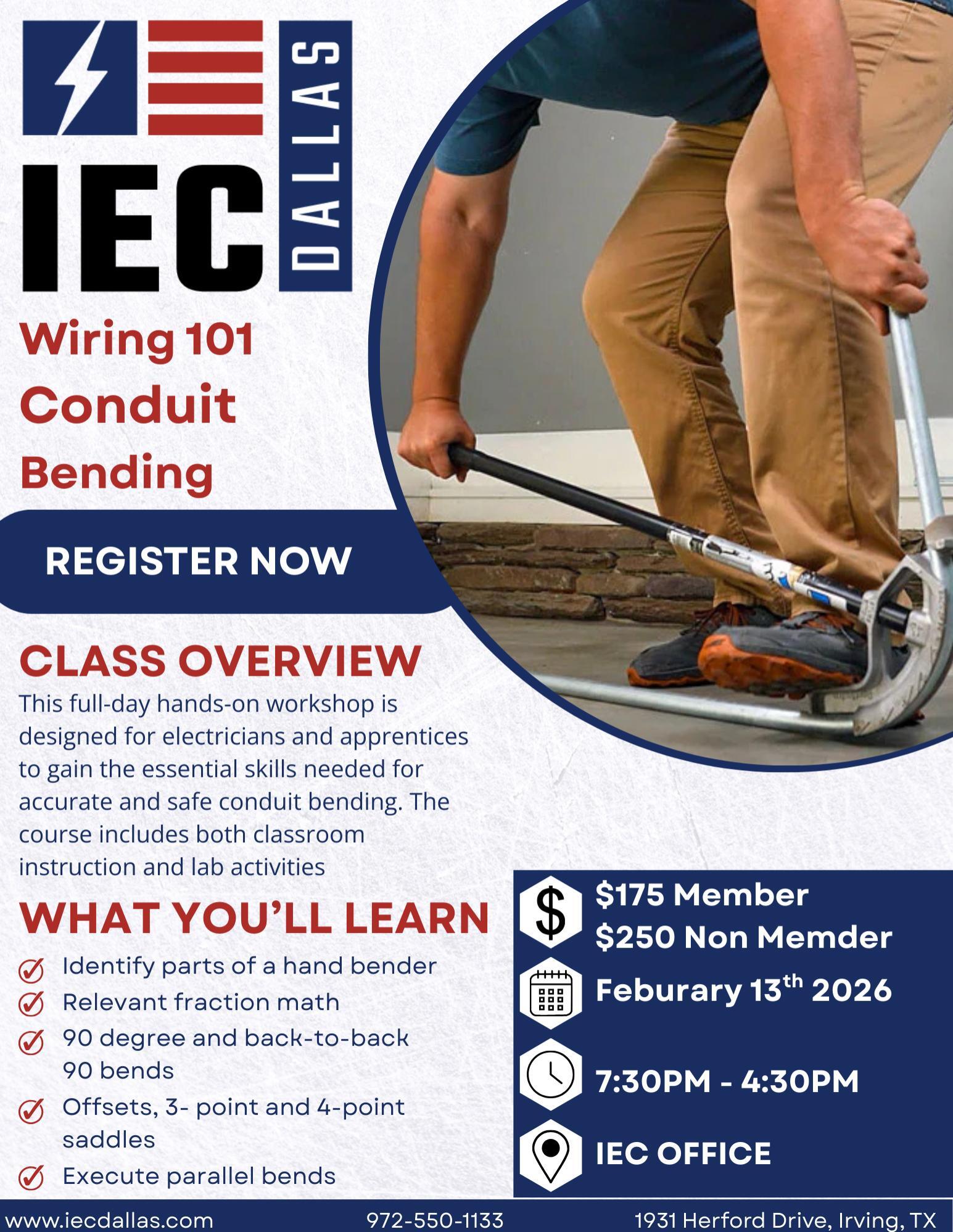 Wiring 101: Conduit Bending